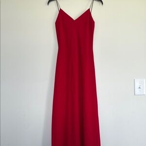 Dave & Johnny Elegant Red Spaghetti Strap Dress